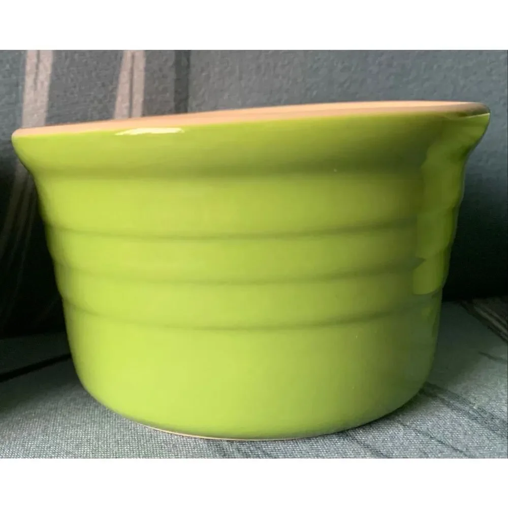 NEW 4 Le Creuset Palm GREEN Flared Ramekins Cups 10-29 SET LOT
